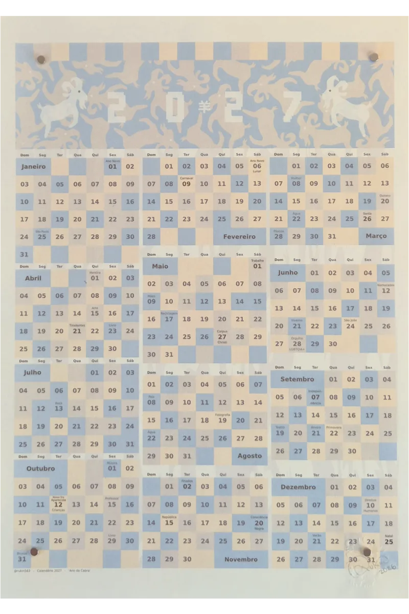 Calendário 2027